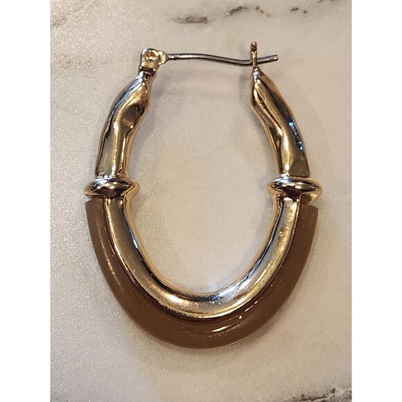 Dana Buchman Gold-Tone Hoop Earrings - Picture 4 of 5